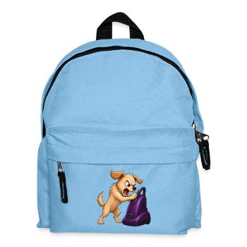 Angry Dog Vacuum Cleaner Showdown - Kids' Backpack - light blue - Front