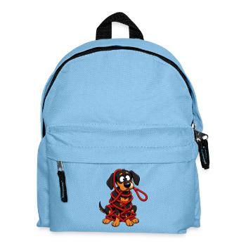 Hopelessly Tangled Dog Leash Disaster - Kids' Backpack - light blue - Front
