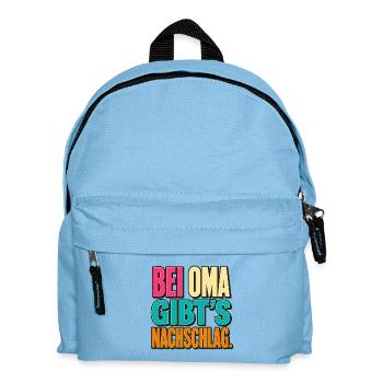 Bei Oma gibt’s Nachschlag. - Kinder Rucksack - Hellblau - Vorne