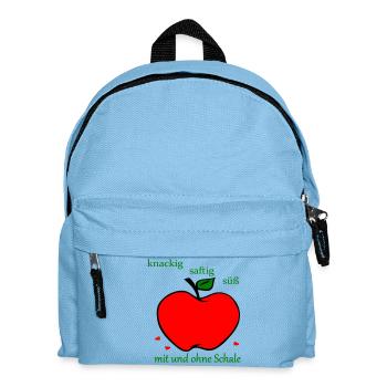 Apfel - Kinder Rucksack - Hellblau - Vorne