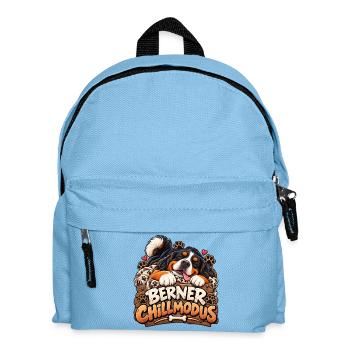 Bernermodus mit Herz - Kinder Rucksack - Hellblau - Vorne