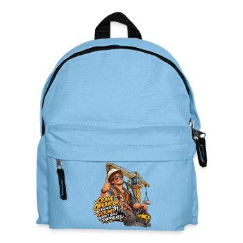 OperatorSkyline Slogan Kran - Kinder Rucksack - Hellblau - Vorne