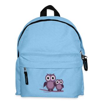 two owls purple plum lilac - Kids' Backpack - light blue - Front