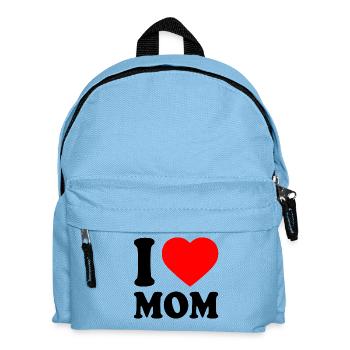 I love mom - Kids' Backpack - light blue - Front