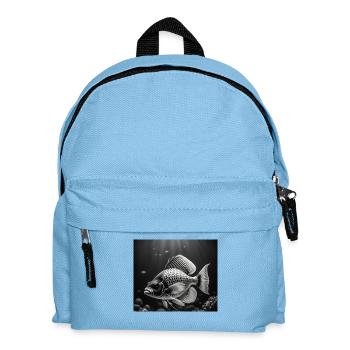 Black fish - Kids' Backpack - light blue - Front