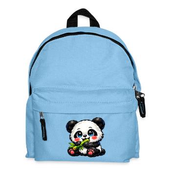 Mignon panda de bambou - Sac à dos Enfant - bleu clair - Devant