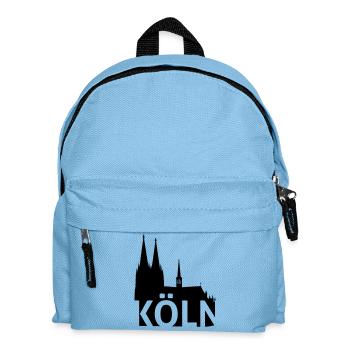 Kölner Dom - Kinder Rucksack - Hellblau - Vorne