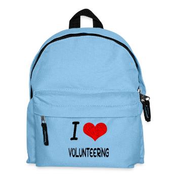 I Love Hobby Present bday VOLUNTEERING - Kinder Rucksack - Hellblau - Vorne