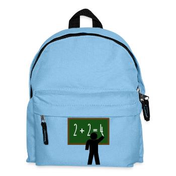 Lehrer Mathe Zahlen Tafel Schule - Kinder Rucksack - Hellblau - Vorne