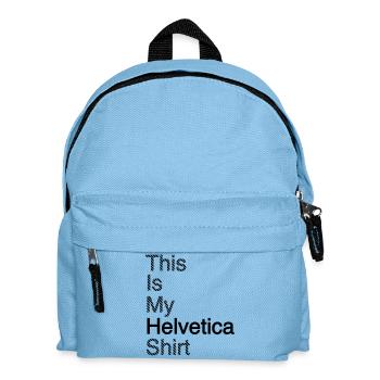 Typografie Shirt Grafikdesign Geschenkindee - Kinder Rucksack - Hellblau - Vorne