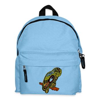 tribal eule uhu käutzchen kautz tier lieblingstier - Kinder Rucksack - Hellblau - Vorne