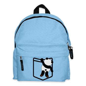 Hemdtasche Panda Pocket Panda - Kinder Rucksack - Hellblau - Vorne