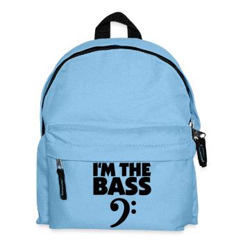 I'm the Bass - Ein Bass Design für Bassisten - Kinder Rucksack - Hellblau - Vorne