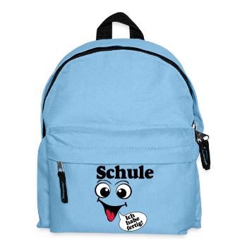 Abschluß , Schule ich habe fertig (25) - Kinder Rucksack - Hellblau - Vorne