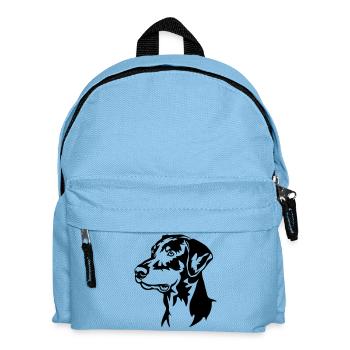Doberman Head - Kids' Backpack - light blue - Front