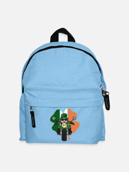 Leprechaun Motorbike - Kids' Backpack - light blue