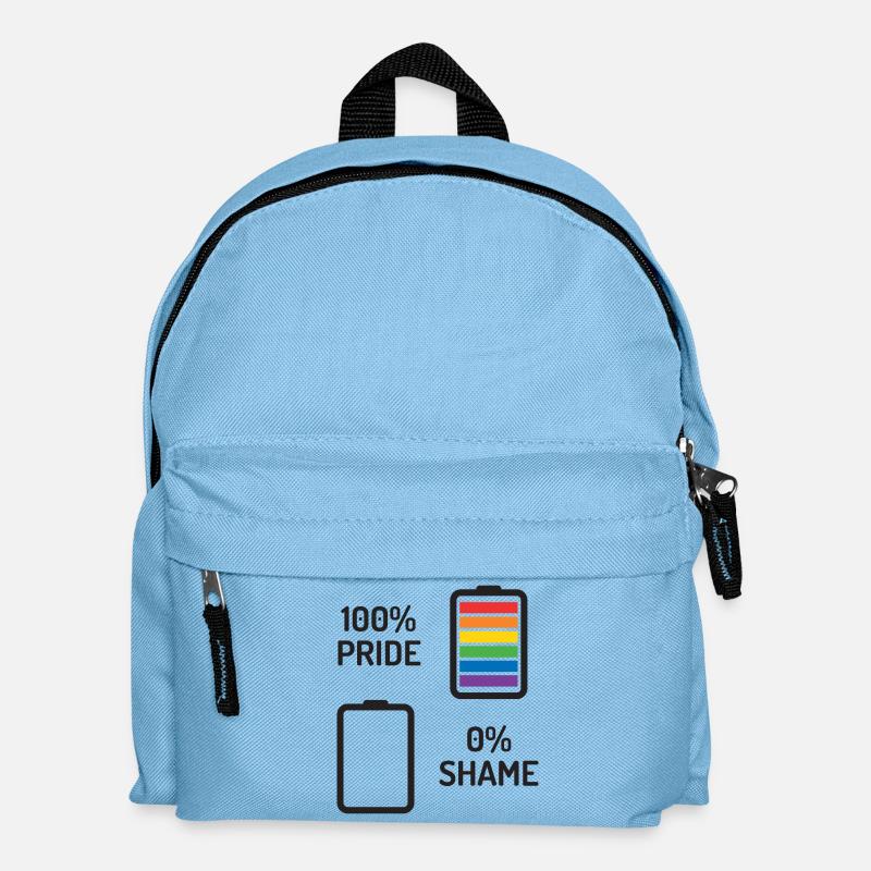 Pride Month - 100% Pride, 0% Shame - Kids' Backpack - light blue
