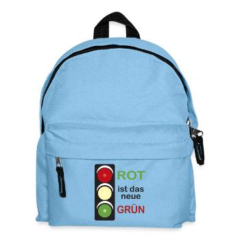 Ampel rot ist das neue Grün - Kinder Rucksack - Hellblau - Vorne