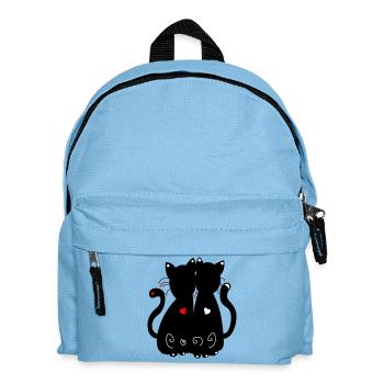 black cats - Kids' Backpack - light blue - Front