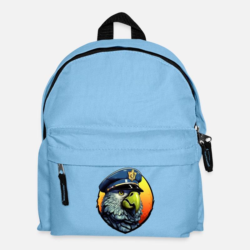 Police Parrot - Kids' Backpack - light blue