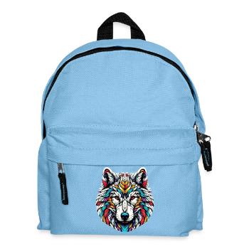 Wolf - Kids' Backpack - light blue - Front