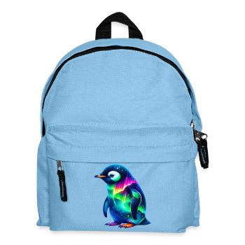 Aurora Borealis Pinguin - Kinder Rucksack - Hellblau - Vorne