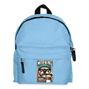 Morning grouches, coffee first in the morning - Kids' Backpack - light blue - Front