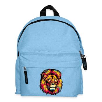 Löwe - Kinder Rucksack - Hellblau - Vorne