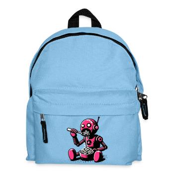 Marsianischer außerirdischer Alien-Roboter - Kinder Rucksack - Hellblau - Vorne