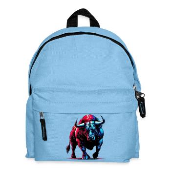 Stier - Kinder Rucksack - Hellblau - Vorne