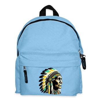 Amérindien Américain - Sac à dos Enfant - bleu clair - Devant