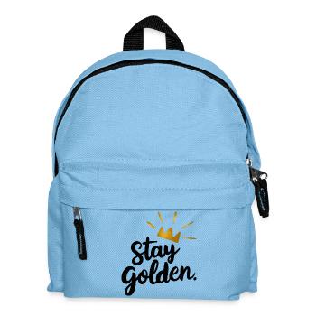 Bleib golden Motivation - Kinder Rucksack - Hellblau - Vorne
