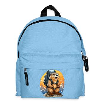 Murmeltiere Bergsteiger / Wandern Murmeltier - Kinder Rucksack - Hellblau - Vorne