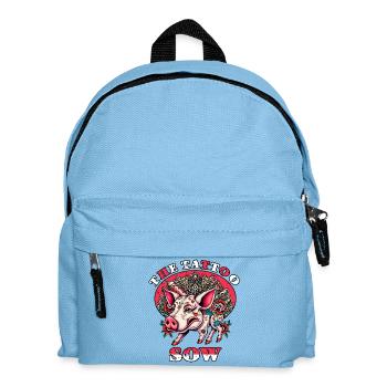 The tattoo pig - Kids' Backpack - light blue - Front