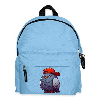Taube Hiphop Rote Mütze - Kinder Rucksack - Hellblau - Vorne