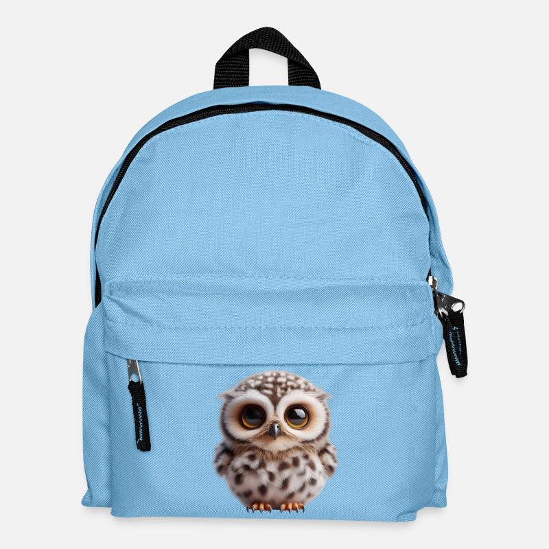 Süße Eule - Kinder Rucksack - Hellblau