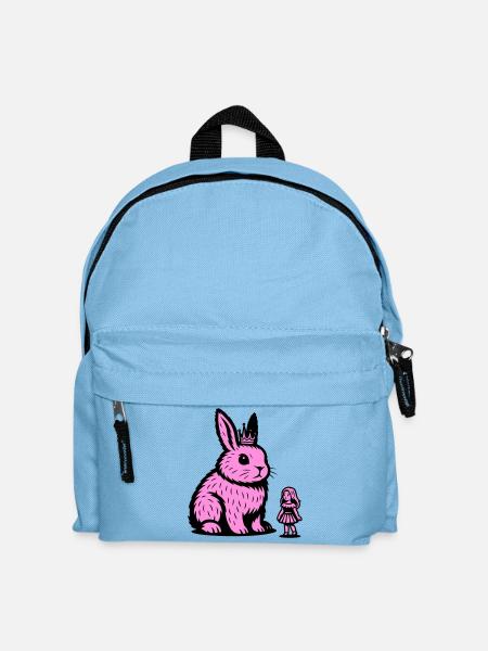 Hasenprinzessin - Kinder Rucksack - Hellblau