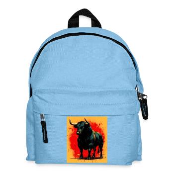 Stier - Kinder Rucksack - Hellblau - Vorne