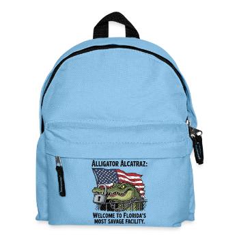 Alligator Alcatraz: Floridas wildeste Einrichtung - Kinder Rucksack - Hellblau - Vorne