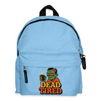 Zombie Kaffee Liebhaber Design - Kinder Rucksack - Hellblau - Vorne