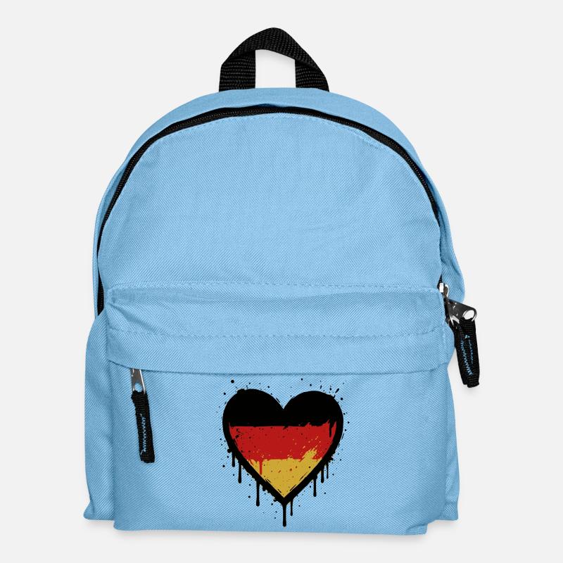 Coeur de l’Allemagne – Conception du drapeau grunge - Sac à dos Enfant - bleu clair