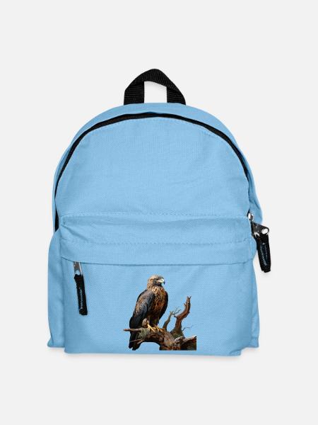 Kaiseradler auf moosigem Ast - Kinder Rucksack - Hellblau