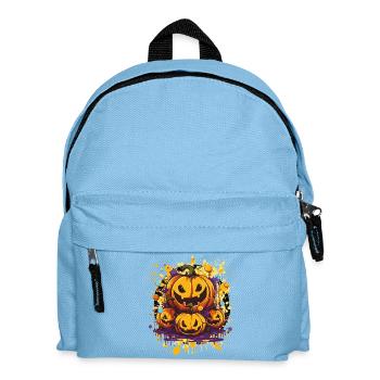 Halloween Kürbis Trio Kunstdruck - Kinder Rucksack - Hellblau - Vorne