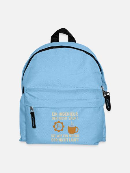Engineer Humor Coffee Engine - Kids' Backpack - light blue