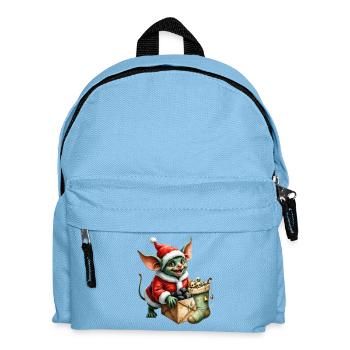 Lutin de Noël vert avec sac - Sac à dos Enfant - bleu clair - Devant