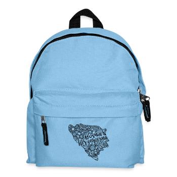 Bosnien und Herzegowina Karte Mandala Sarajevo - Kinder Rucksack - Hellblau - Vorne