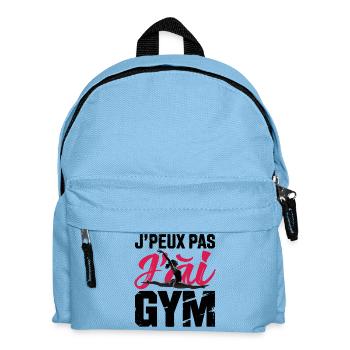 Gymnastik Geschenk Ich kann nicht Ich habe Gym - Kinder Rucksack - Hellblau - Vorne