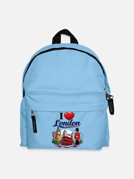 I Love London – Iconic British Icons - Kids' Backpack - light blue