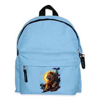Tigre Élémentaire : Feu et Lune - Sac à dos Enfant - bleu clair - Devant