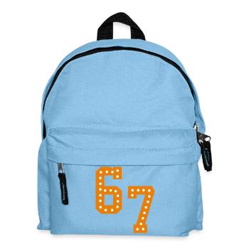 6 7 – Trendy minimalist text design, - Kids' Backpack - light blue - Front
